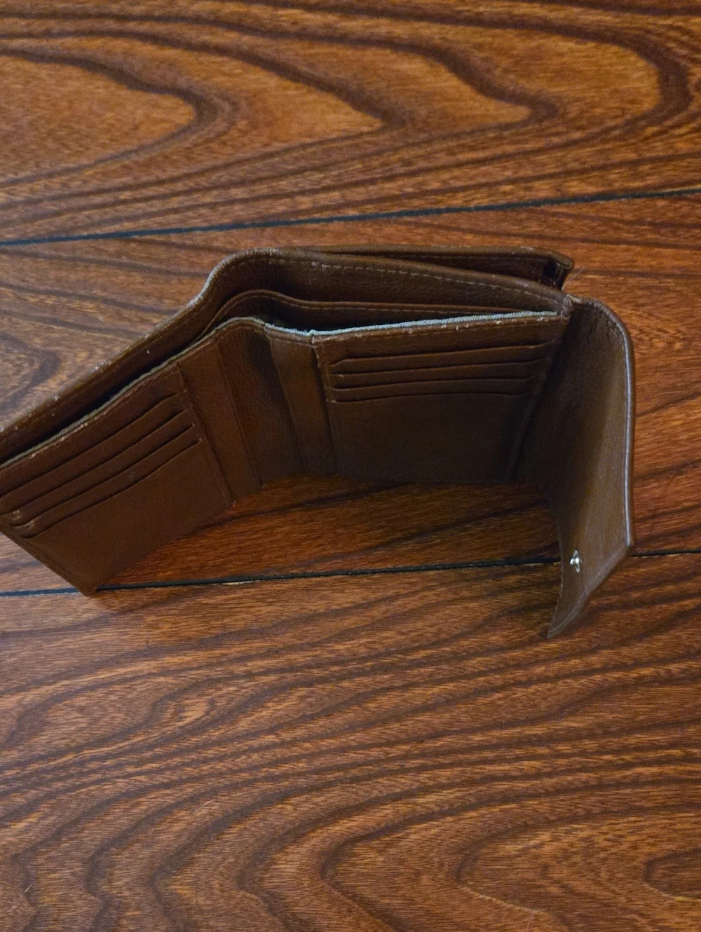 Furla Brown Leather Fold Wallet